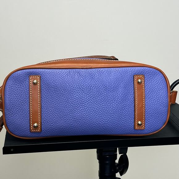 RARE Dooney & Bourke Pebble Grain Zip Zip Satchel Lavender Purse Authentic - Picture 4 of 12